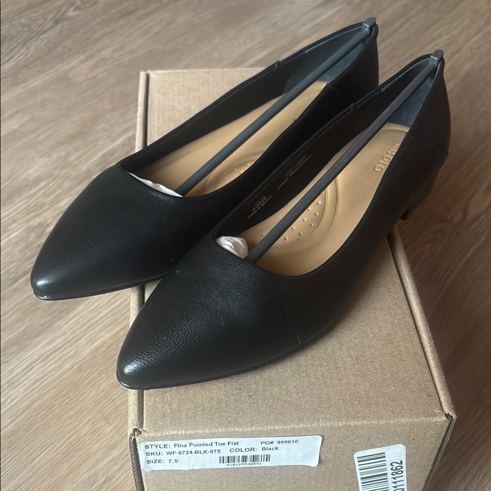 Nisolo Fina Black Minimalist Flats | Size 7.5